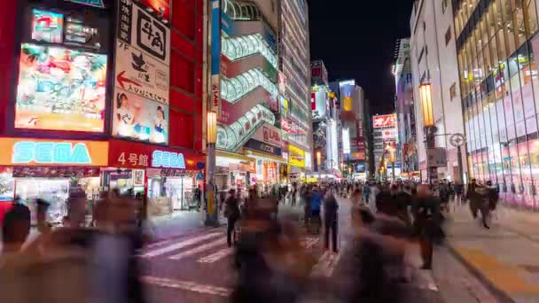 2019年11月6日至11月6日 日本秋叶原 秋叶原东京千代地区的4K时间差视频历史上的电子区已经发展成为一个家居用品购物区 — 图库视频影像