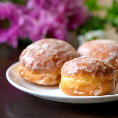 Çörek koyu arka plan