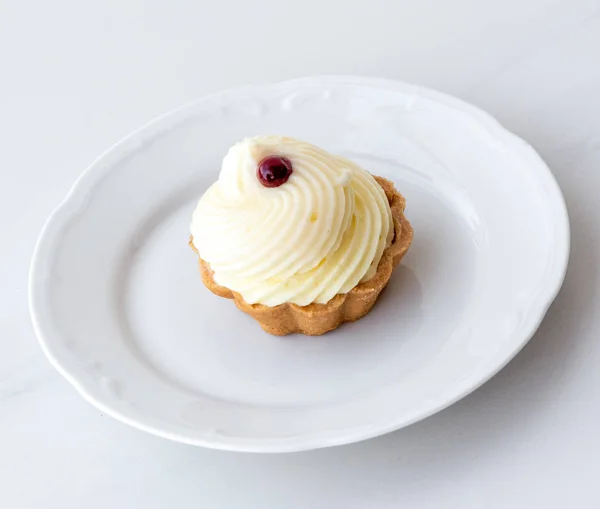 Mini Tarta Con Natillas Frescas — Foto de Stock