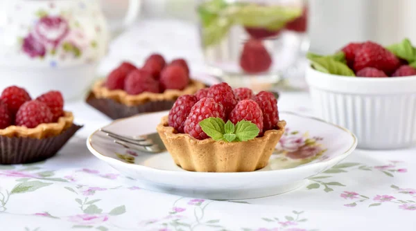 Rasberry Mini Bolo Torta — Fotografia de Stock