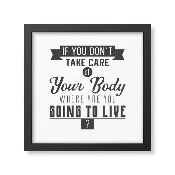 Health quote. Typographical Poster. — Stock Vector