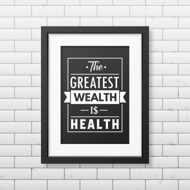 Sağlık alıntı. Tipografik Poster.