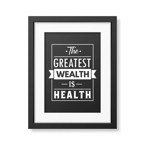 Cita de salud. Cartel tipográfico . — Vector de stock