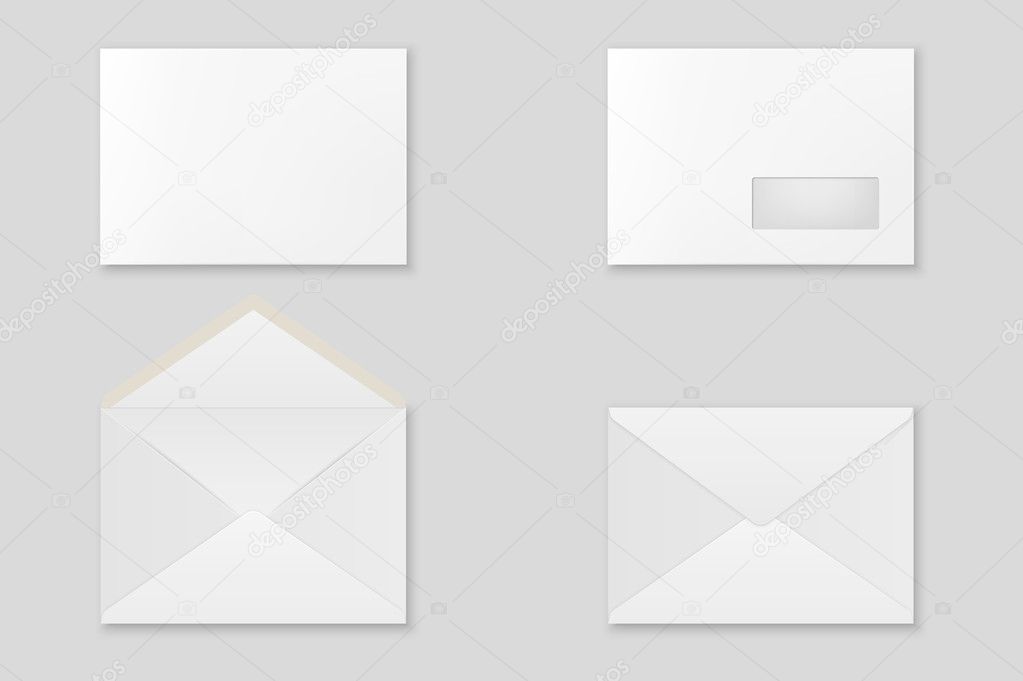 Blank paper envelopes.
