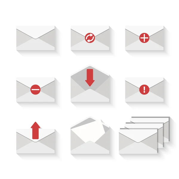 Conjunto de iconos de correo electrónico — Archivo Imágenes Vectoriales