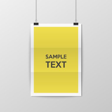 Kağıt kıskaçları iki, asmak katlanmış.