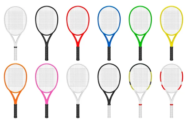 Set racchette da tennis vettoriale — Vettoriale Stock