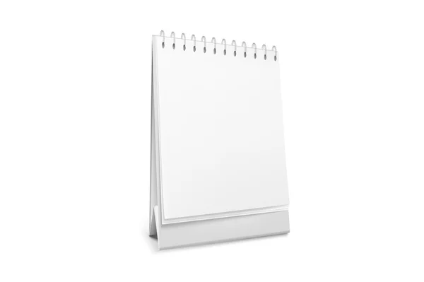 Vector blank standing desk calendar with a spiral. — Stock Vector