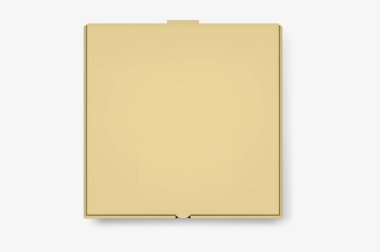 Vektör beyaz pizza kutusu.