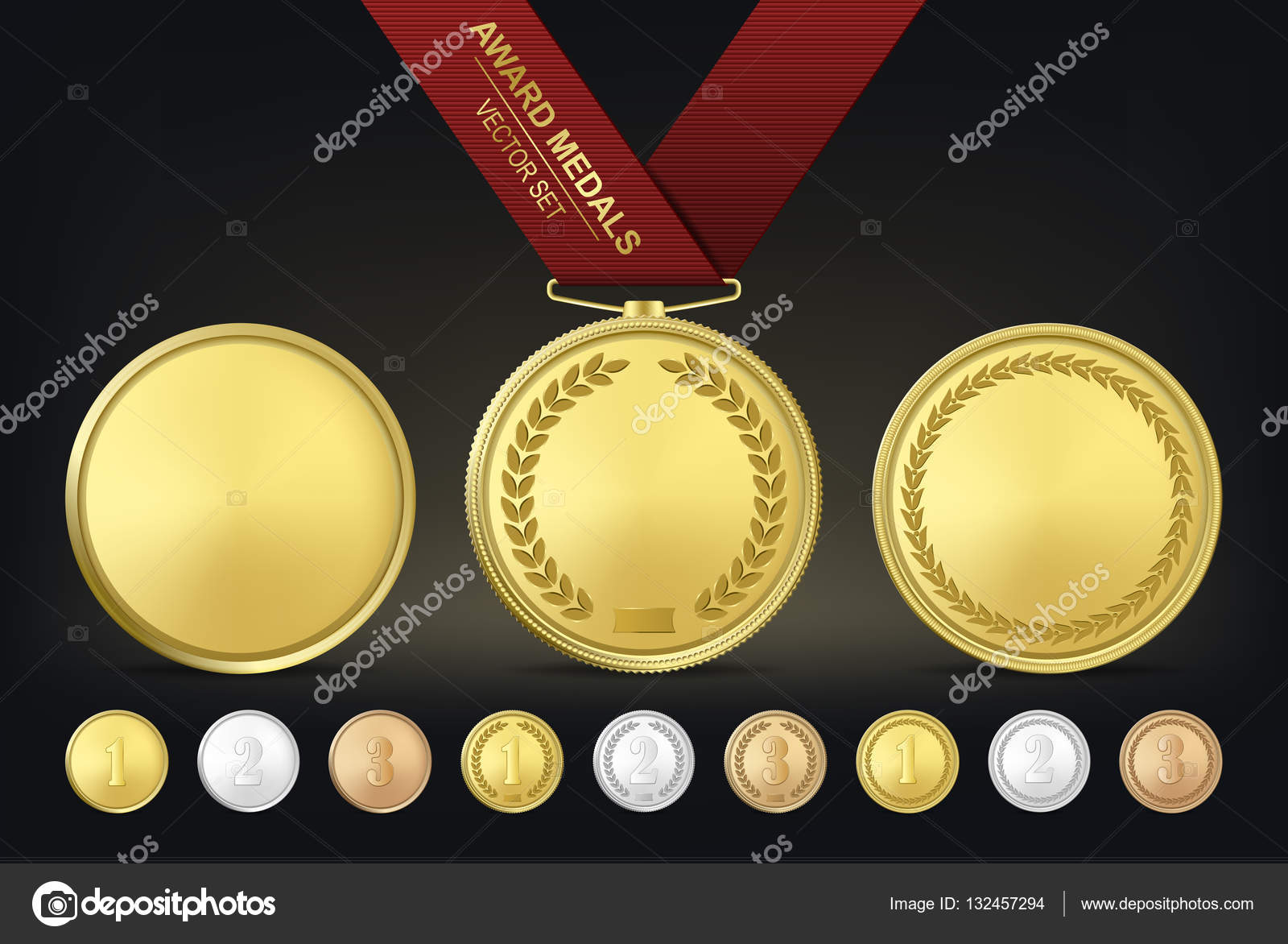 vector-gold-silver-and-bronze-award-medals-set-stock-vector-image-by