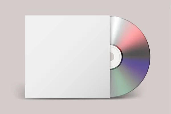 Realistisk vektor cdwith täcka ikonen. Formgivningsmall. — Stock vektor