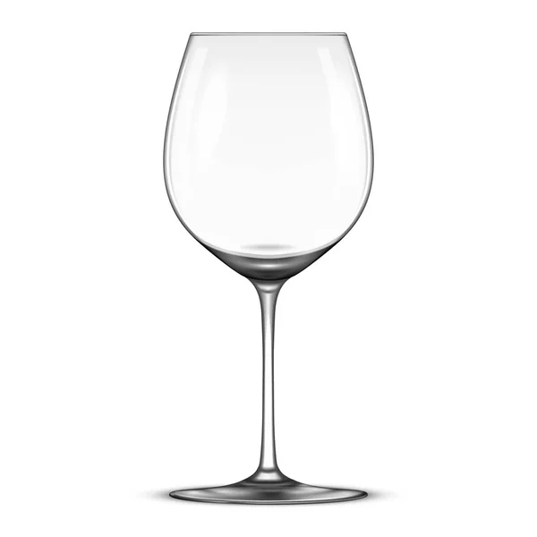 Vecteur réaliste icône en verre de vin vide isolé sur fond blanc. Modèle de conception dans EPS10 . — Image vectorielle