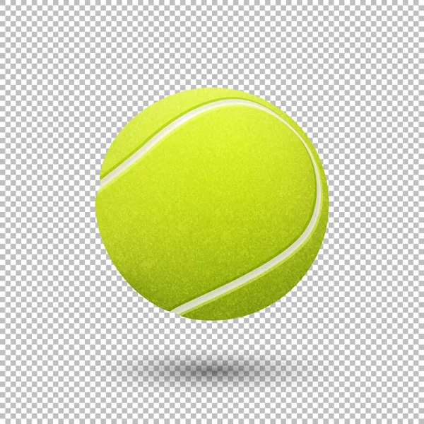 Vektor realistischen fliegenden Tennisball Nahaufnahme isoliert auf transparentem Hintergrund. Designvorlage in eps10. — Stockvektor