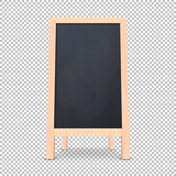 Ícone de placa de anúncio de menu especial realista. Vector restaurante limpo ao ar livre blackboard fundo. Mockup de quadro-negro para menu de restaurante, isolado em fundo transparente . —  Vetores de Stock