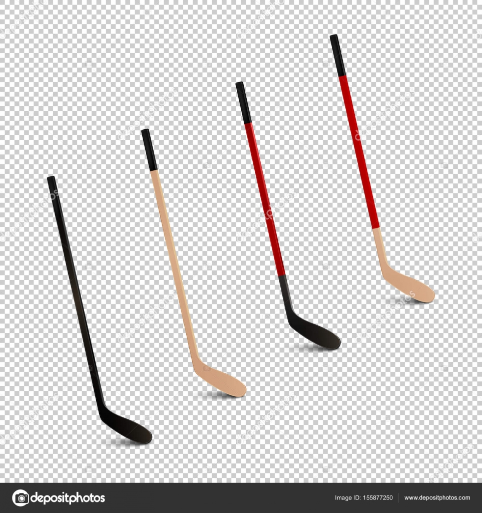 illustration of sports realistic icon set ice hockey sticks