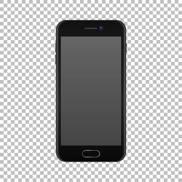Realistic smartphone icon isolated on transparent background. Vector design template, EPS10 mockup. — Stock Vector