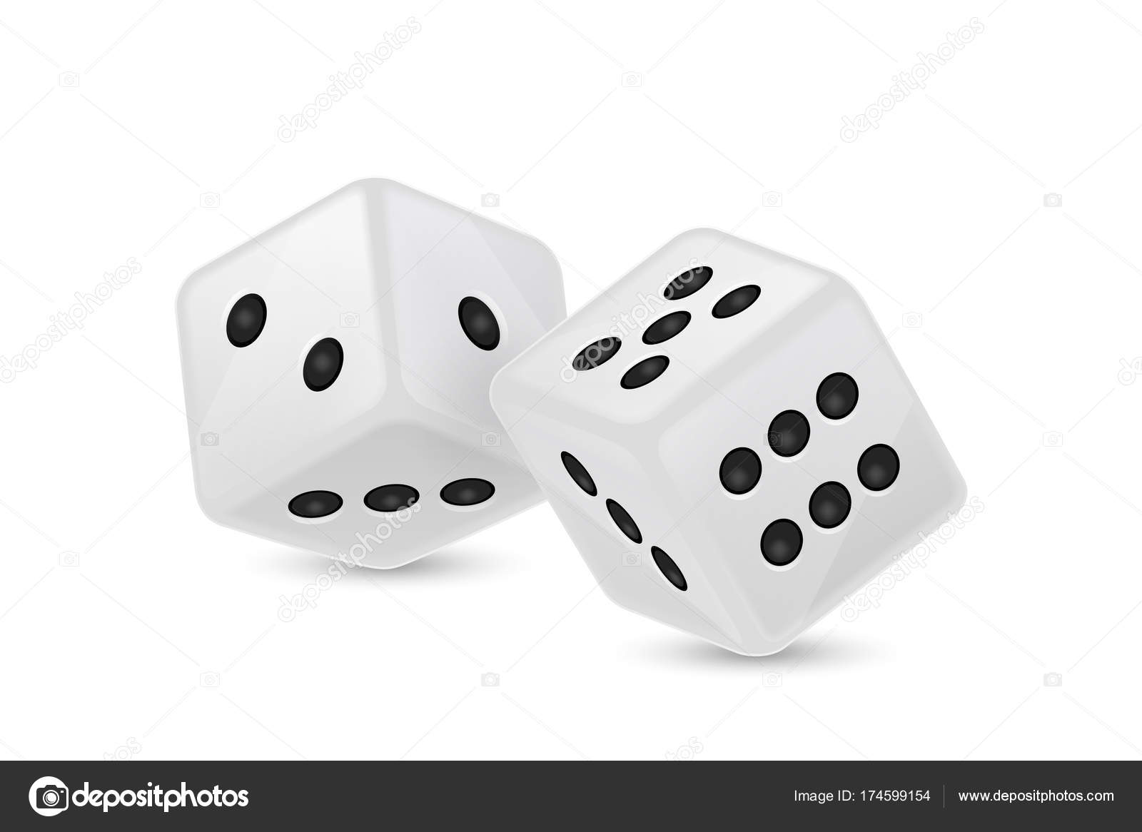 Download Vector Illustration Of White Realistic Game Dice Icon In Flight Closeup Isolated On White Background Casino Gambling Design Template For App Web Infographics Advertising Mock Up Etc Vector Image By C