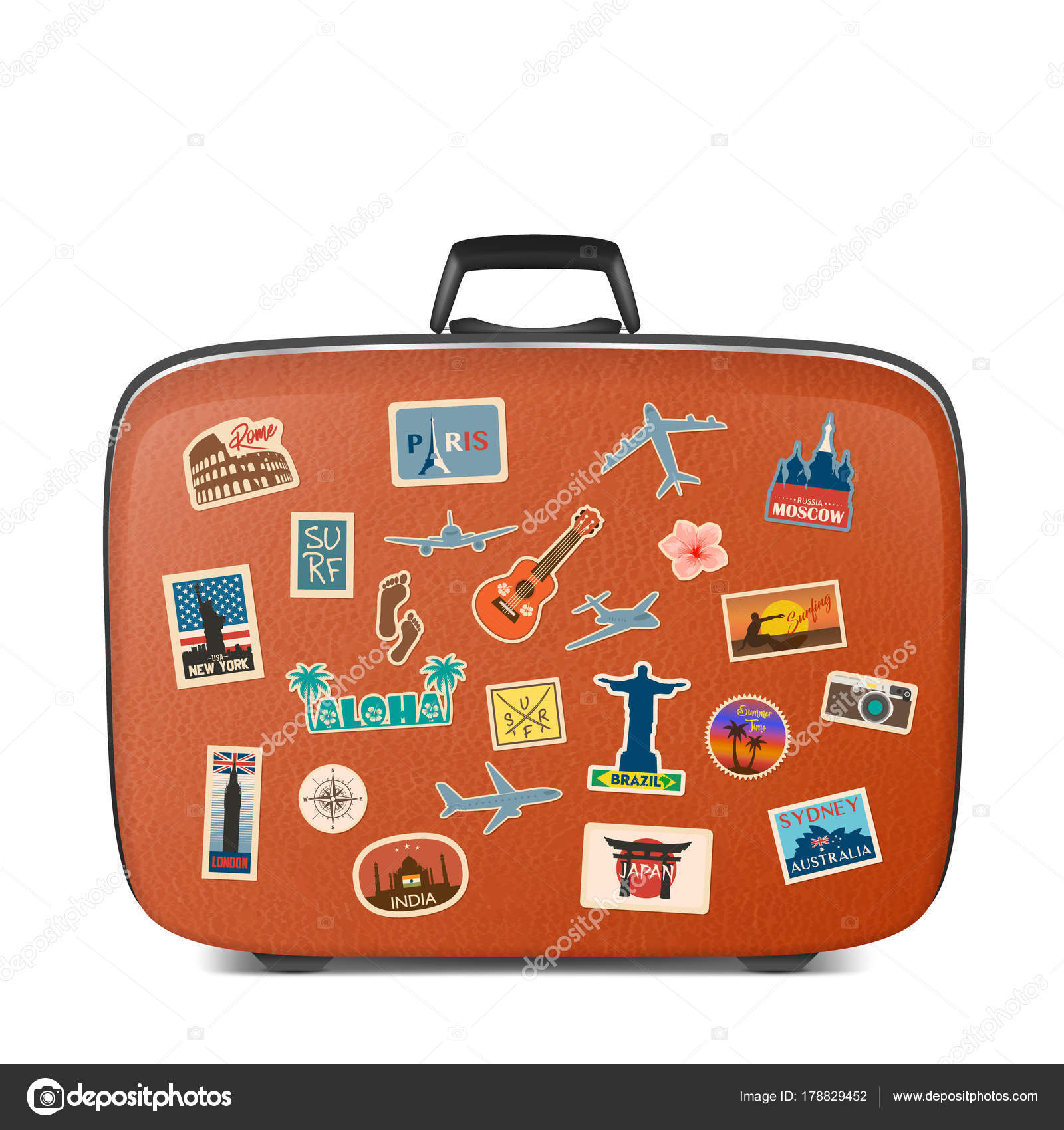 Autocollant Valise Vintage Vectores, Ilustraciones y Gráficos - 123RF