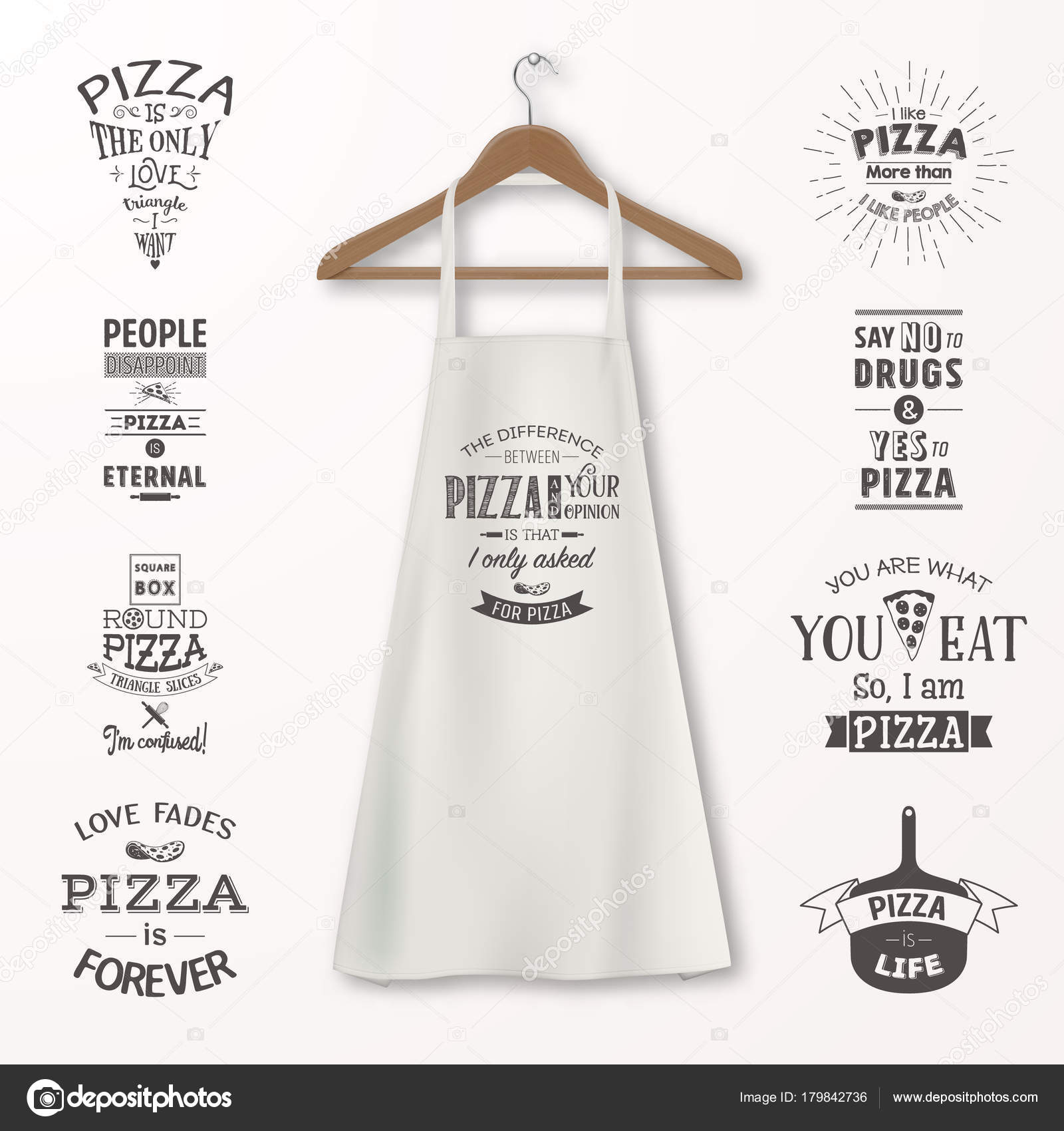 Tablier de cuisine 'Pizza