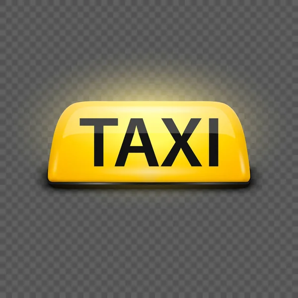 Διάνυσμα 3d Ρεαλιστικό Λαμπερό κίτρινο γαλλικό ταξί Είσοδος Εικόνα Κλείσιμο Απομονωμένο σε διαφανές φόντο. Πρότυπο σχεδιασμού για την Υπηρεσία Ταξί, Mockup. Πρόσθια όψη — Διανυσματικό Αρχείο