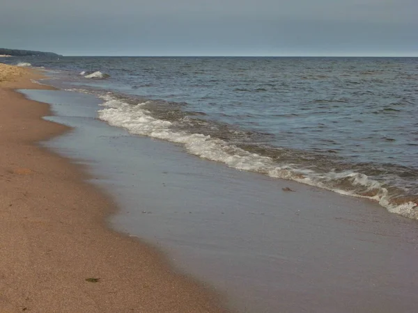 Leeg Stukje Strand Zee Zonder Zon — Stockfoto