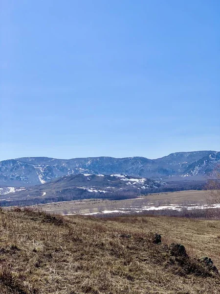 Прекрасні Пейзажі Лісостепової Природи Уральських Гір — стокове фото