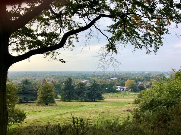 Den smukke udsigt fra Richmond Hill i Richmond Upon Thames, London . - Stock-foto