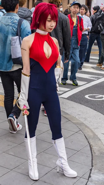 Ósaka Japonsko Března 2018 Slavnost Nipponbashi Street Pestrobarevný Cosplay Anime — Stock fotografie