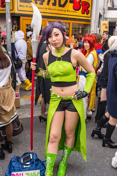 Osaka Japán 2018 Március Nipponbashi Street Festa Színes Cosplay Anime — Stock Fotó