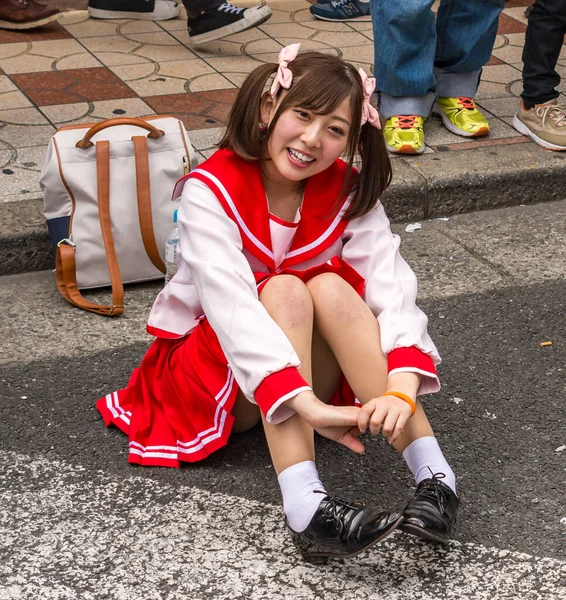 Осака Япония Марта 2018 Года Nipponbashi Street Festa Красочный Фестиваль — стоковое фото