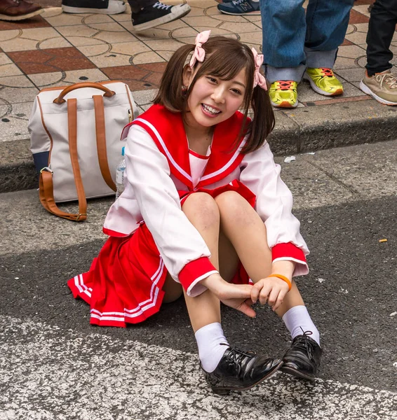 Osaka Japão Março 2018 Nipponbashi Street Festa Festival Colorido Cosplay — Fotografia de Stock