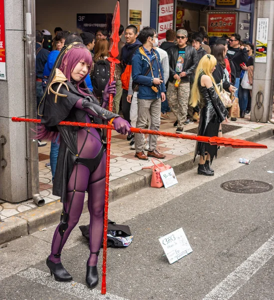 Osaka Japán 2018 Március Nipponbashi Street Festa Színes Cosplay Anime — Stock Fotó