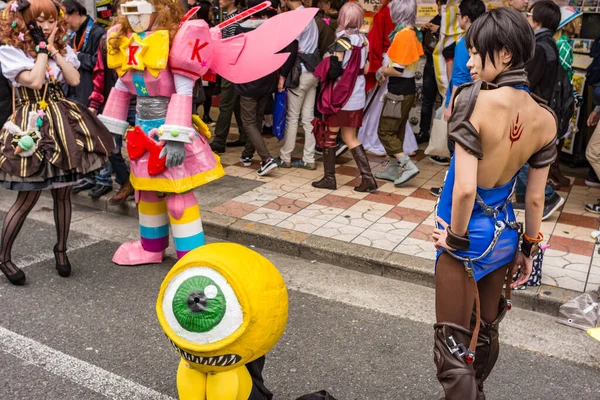 Osaka Japán 2018 Március Nipponbashi Street Festa Színes Cosplay Anime — Stock Fotó