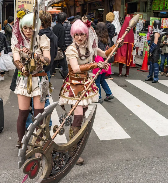 Osaka Japán 2018 Március Nipponbashi Street Festa Színes Cosplay Anime — Stock Fotó