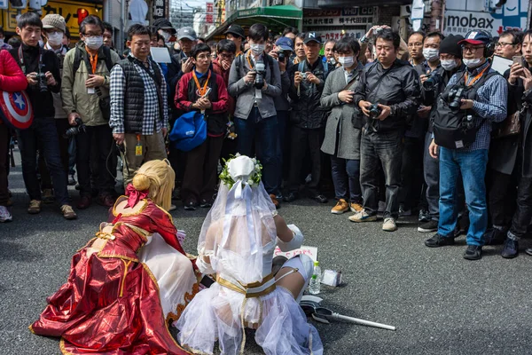 Osaka Japón Marzo 2018 Nipponbashi Street Festa Colorido Festival Cosplay — Foto de Stock