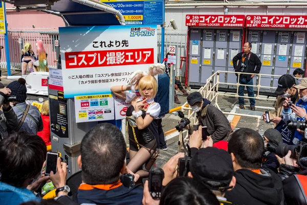 Osaka Japán 2018 Március Nipponbashi Street Festa Színes Cosplay Anime — Stock Fotó