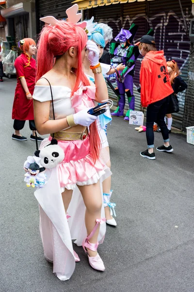 Osaka Japón Marzo 2018 Nipponbashi Street Festa Colorido Festival Cosplay —  Fotos de Stock