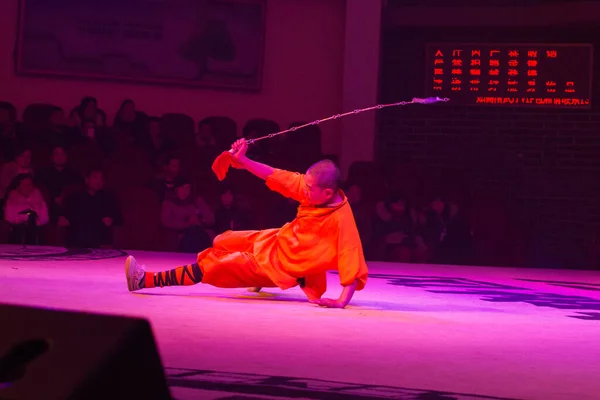 Shaolin Luoyang Henan Province China 2016 Shaolin Kung Demonstration Young — 스톡 사진