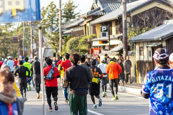 Nara Japan December 2017 Participants Running Nara Marathon Annual Marathon — Stock Photo, Image