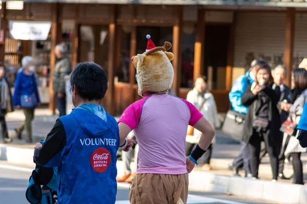 Nara Japón Diciembre 2017 Participantes Corriendo Maratón Nara Evento Deportivo — Foto de Stock