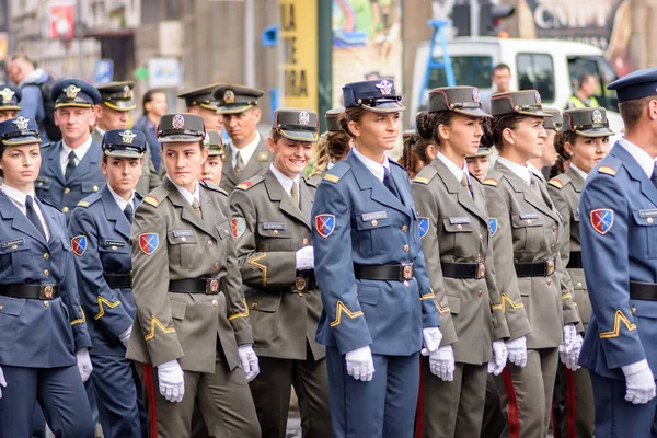 Belgrad Serbien September 2018 Främjande Yngsta Officerare Den Serbiska Armén — Stockfoto