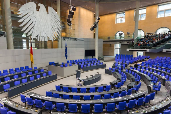 Berlin / Almanya - 22 Şubat 2017 - Alman Reichstag, Alman federal parlamentosunun ana salonu