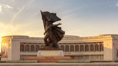 Pyongyang / DPR Kore - 12 Kasım 2015: muzaffer Anavatan Kurtuluş Savaş Müzesi, Kore Savaşı 'na adanmış bir tarih / askeri müze, Pyongyang, Kuzey Kore