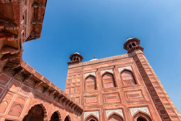 Mesquita Arenito Vermelho Complexo Mausoléu Taj Mahal Construído 1643 Pelo — Fotografia de Stock