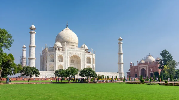 Taj Mahal Mozolesi 1643 Mughal Mparatoru Şah Cihan Tarafından Eşi — Stok fotoğraf