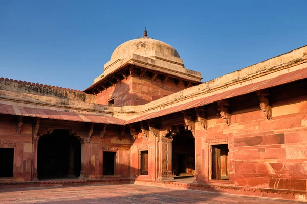 Παλιό Παλάτι Κόκκινο Ψαμμίτη Στην Πόλη Mughal Της Fatehpur Sikri — Φωτογραφία Αρχείου