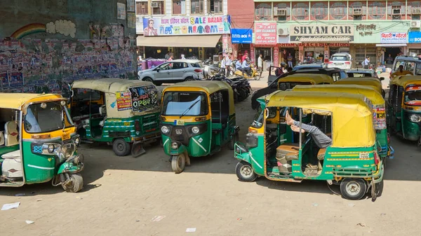 Agra Uttar Pradesh Indien Oktober 2019 Tuk Tuks Auf Den — Stockfoto