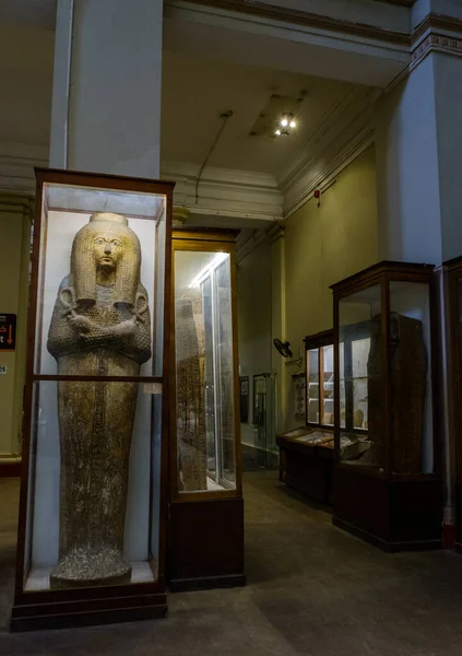 Kairo Ägypten Mai 2019 Altägyptische Sarkophage Und Mumiensärge Ägyptischen Altertumsmuseum — Stockfoto