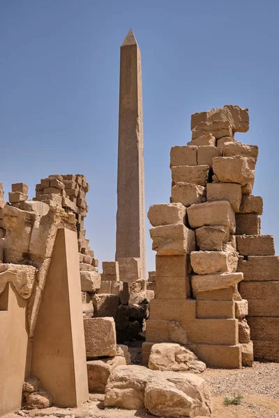 Restos Del Complejo Del Templo Karnak Del Museo Aire Libre —  Fotos de Stock