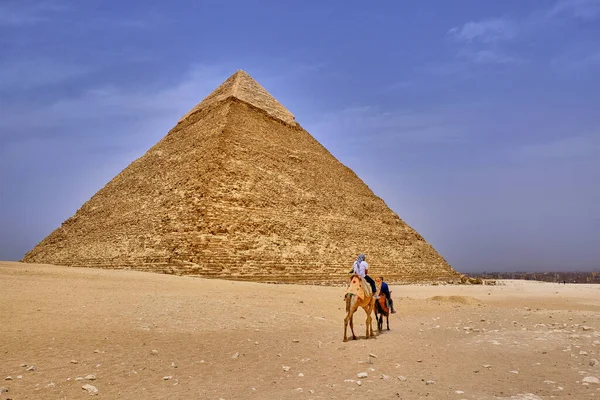 Pyramiden Khafre Chefrens Pyramid Den Näst Högsta Forntida Egyptiska Pyramiderna — Stockfoto